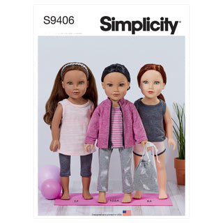 Simplicity Sewing Pattern S9406 Doll Clothes