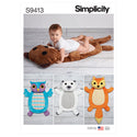Simplicity Sewing Pattern S9413 Baby Animal Mats for Tummy Time