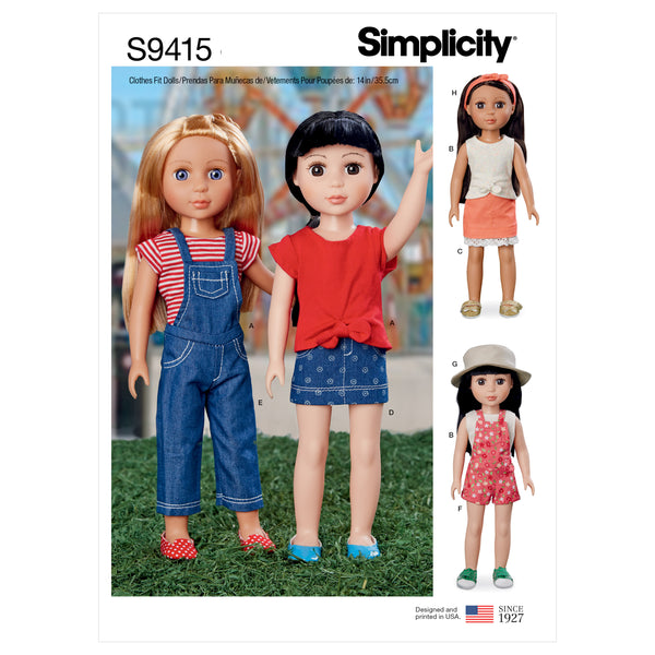 Simplicity Sewing Pattern S9415 Doll Clothes