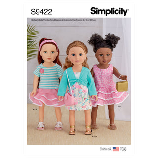 Simplicity Sewing Pattern S9422 Doll Clothes