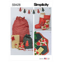 Simplicity Sewing Pattern S9428 Christmas Decorations