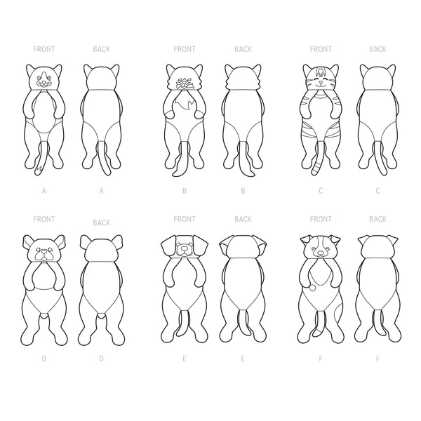 Simplicity Sewing Pattern S9443 Animal Towels
