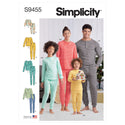 Simplicity Sewing Pattern S9455 Misses', Men's and Children's Knit Tops and Bottoms