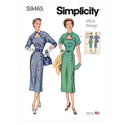 Simplicity Sewing Pattern S9465 Misses' 1950s Vintage Dress