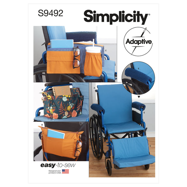 Simplicity Sewing Pattern S9492 WHEELCHAIR ACCESSORIES