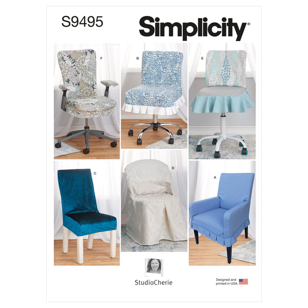 Simplicity Sewing Pattern S9495 CHAIR SLIPCOVERS