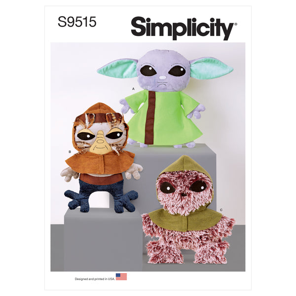 Simplicity Sewing Pattern S9515 18" PLUSH ALIENS