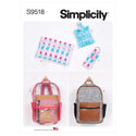 Simplicity Sewing Pattern S9518 BACKPACKS AND ACCESSORIES