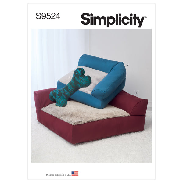 Simplicity Sewing Pattern S9524 PET BEDS AND STUFFED PILLOW TOY