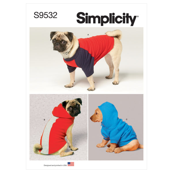 Simplicity Sewing Pattern S9532 PET CLOTHES