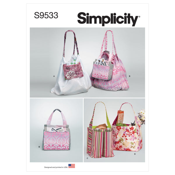 Simplicity Sewing Pattern S9533 GROCERY TOTES