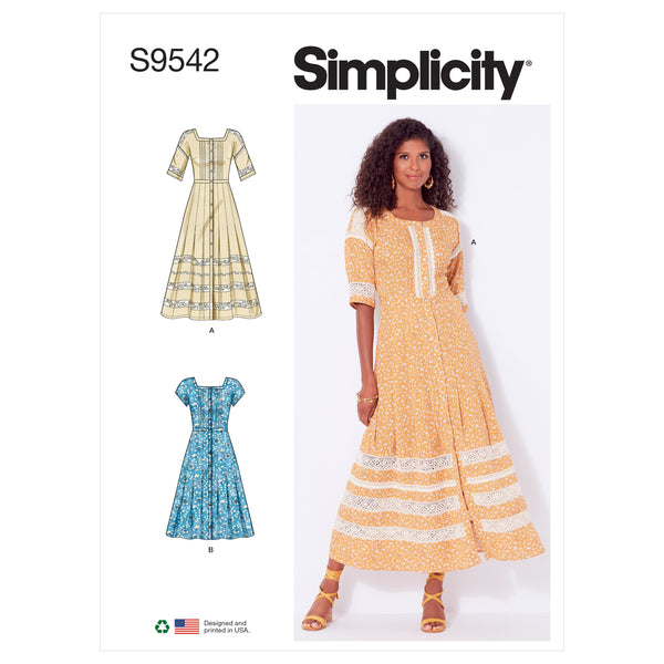 Simplicity Sewing Pattern S9542 MISSES' DRESSES