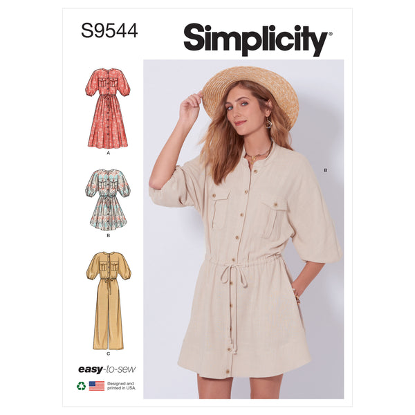 Simplicity Sewing Pattern S9544 MISSES' DRESSES AND JUMPSUIT