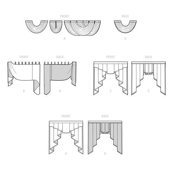 Simplicity Sewing Pattern S9571 VALANCES AND SWAGS