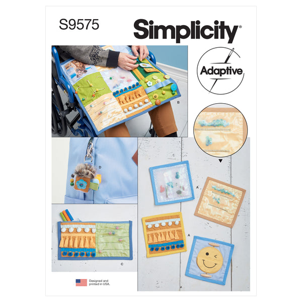 Simplicity Sewing Pattern S9575 FIDGET PAGES, QUILT, ZIPPER CASE AND KEY FOB