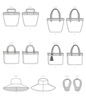 Simplicity Sewing Pattern S9580 BAGS, HAT AND NECKLACE