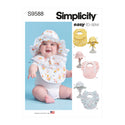 Simplicity Sewing Pattern S9588 BABIES' HATS AND BIBS