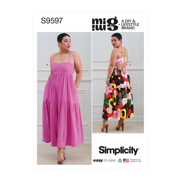 Simplicity Sewing Pattern S9597 MISSES' DRESS AND JUMPSUIT BY MIMI G