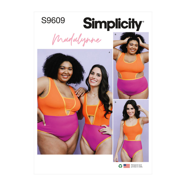 Simplicity Sewing Pattern S9609 MISSES' AND WOMEN'S SWIMSUITS BY MADDIE FLANIGAN