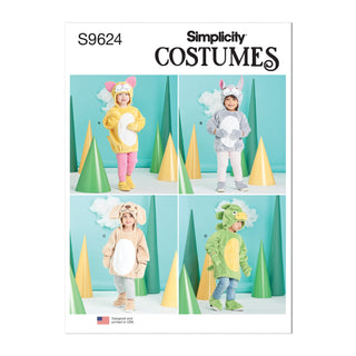 Simplicity Sewing Pattern S9624 TODDLERS' ANIMAL COSTUMES