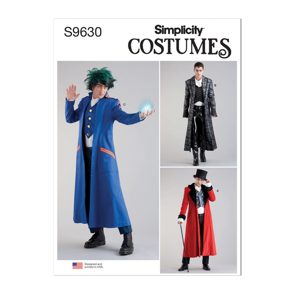 Simplicity Sewing Pattern S9630 MEN'S COSTUME COATS