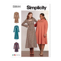Simplicity Sewing Pattern S9644 MISSES' AND WOMEN'S KNIT DRESS IN THREE LENGTHS