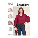 Simplicity Sewing Pattern S9646 MISSES' BUTTON DOWN TOP