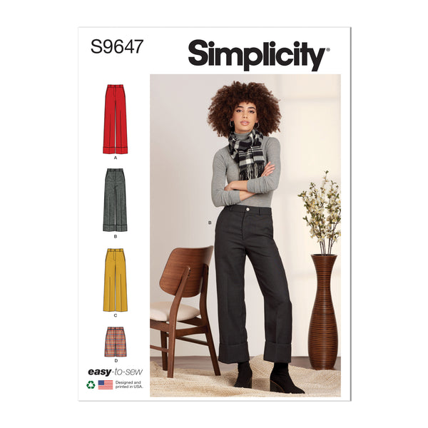 Simplicity Sewing Pattern S9647 MISSES' PANTS AND SHORTS