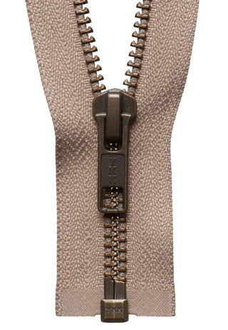 Buy fawn YKK Strong Metal Tooth Open End Zip: 66cm
