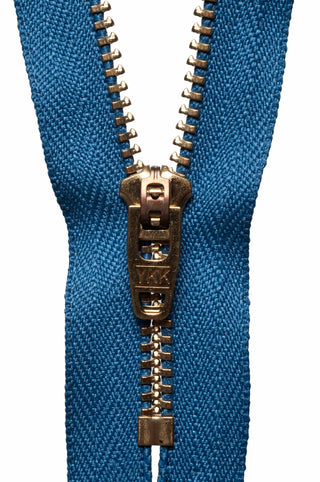 Buy slate-blue YKK Brass Jeans Zip: 15cm