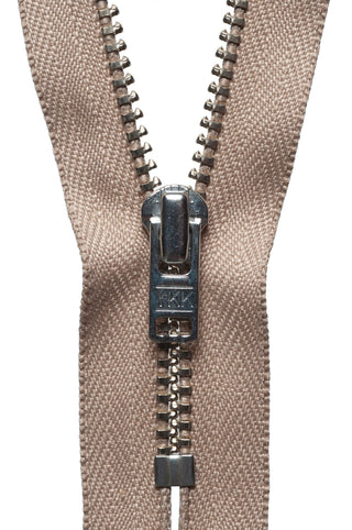 Buy fawn YKK Metal Trouser Zip: 18cm