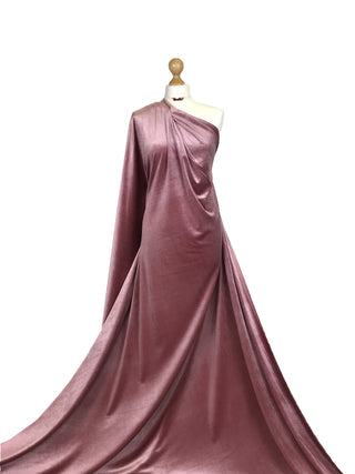 Buy dusty-pink Velour Velvet 4 Way Stretch Fabric