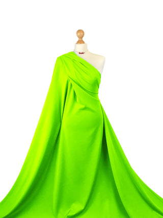 Buy flo-green Scuba Crepe 4 Way Stretch Jersey Fabric