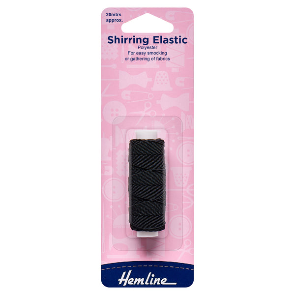 Hemline Shirring Elastic: 20m x 0.75mm