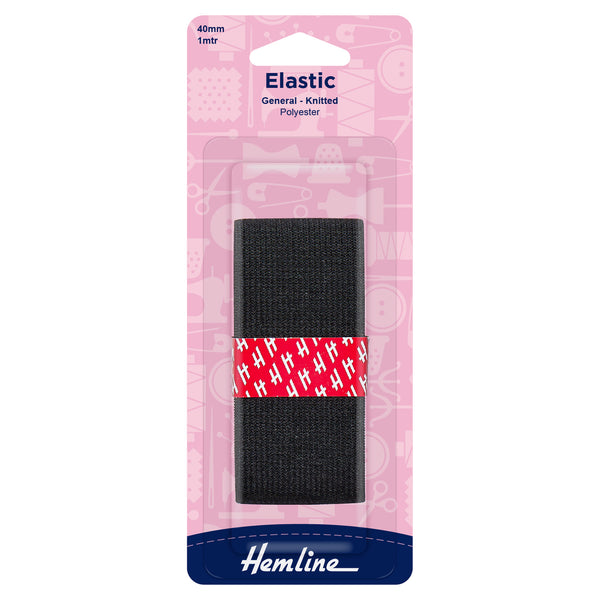 Hemline General Purpose Knitted Elastic: 1m x 40mm