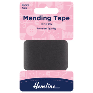 Buy dark-grey Hemline Iron-On Mending Tape: 100cm x 38mm