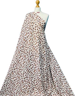 Buy ivory-boho-leopard Printed 100% Viscose Rayon Fabric
