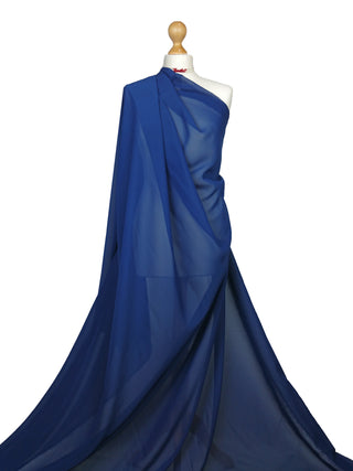 Buy navy-blue Chiffon Sheer Fabric