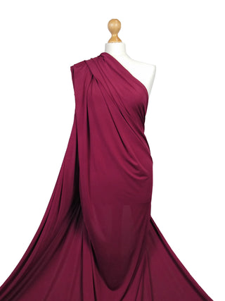 Buy red-wine Soft Touch Jersey 4 Way Stretch Fabric