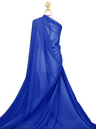 Buy royal-blue Chiffon Sheer Fabric