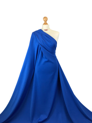 Buy royal-blue Scuba Crepe 4 Way Stretch Jersey Fabric