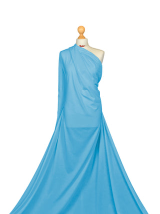 Buy sky-blue Cotton Elastane 4 Way Stretch Jersey Fabric
