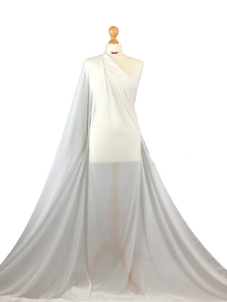 Buy ivory Powernet 4 Way Stretch Tulle Fabric