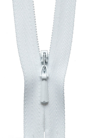 Buy white YKK Concealed Zip: 23cm