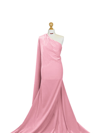 Buy baby-pink Velour Velvet 4 Way Stretch Fabric