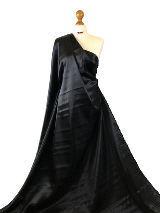 Buy black Polyester Satin Fabric