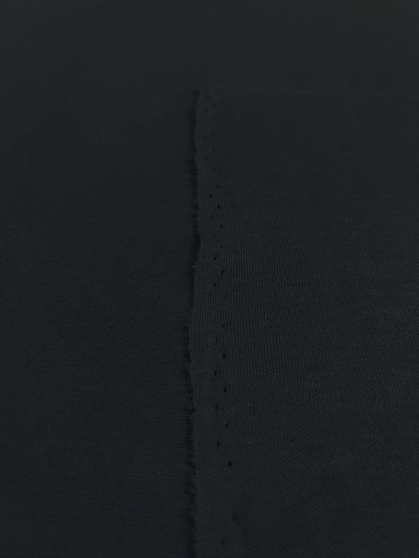 Black Cotton Interlock Fabric
