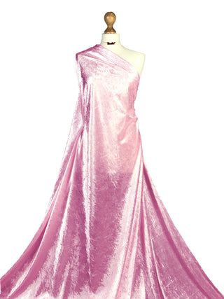 Buy baby-pink Crushed Velvet 2 Way Stretch Fabric