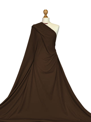 Buy brown Cotton Elastane 4 Way Stretch Jersey Fabric