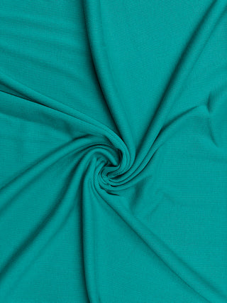 Buy cobalt-teal Cotton Elastane Rib 2 Way Stretch Jersey Fabric